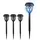 Relaxdays Laterne Kunststoff HxD: 42,5 x 10 cm 4er Set schwarz, transparent