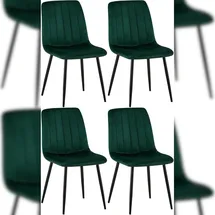 deluke Stühle LENZ Samt grün 4er Set