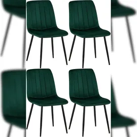 deluke Stühle LENZ Samt grün 4er Set