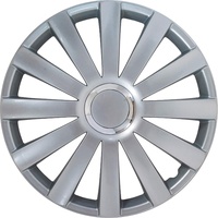Vivol AUTO-STYLE Satz Radzierblenden Spyder 14-Zoll Silber + Chrom Ringe