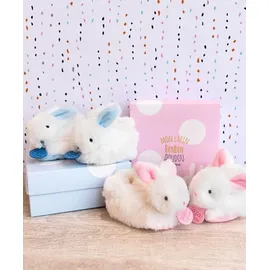Doudou et Compagnie DC1309 Coffret chaussons bleu lapin Bonbon