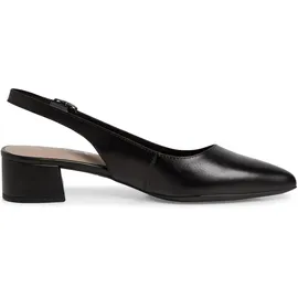 TAMARIS Damen, Sling Pump mit Blockabsatz Leder, schwarz, 41 EU