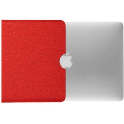 CoverKingz Laptoptasche Hülle für Apple MacBook Air/Pro 15″ Handmade Notebook Tasche Filz, 100% Schurwolle, Schutz Tasche Notebook Etui rot