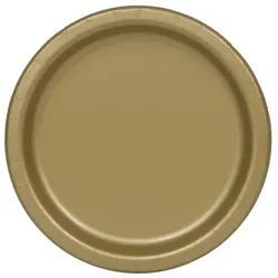 16 große Teller gold