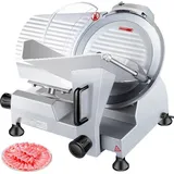 Kommerzieller Fleisch-Allesschneider 240 W - Elektrische Aufschnittmaschine mit 25,4 cm Kohlenstoffstahlklinge - Verstellbare Dicke 0-12 mm - Ideal...