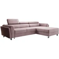 Luxusbetten24 Schlafsofa Designer Sofa Massimo, mit Stauraum und Schlaffunktion rosa