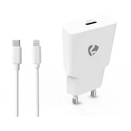 Nedis Netzladegerät 20W - GaN - PD3.0 Anzahl der Ausgänge: 1, USB-C, Lightning 8-Pin (Lose) Kabel