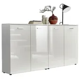 BMG Möbel Marbella 2 x 80 x 35 cm hochglänzend / weiß