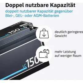 Ective LC 150L Versorgungsbatterie 17 x 24 cm Schwarz