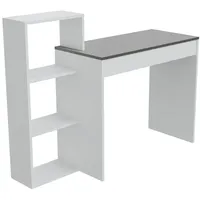 Hago HAGO® Schreibtisch Regal Kombi 110x72x40cm weiß grau 2in1