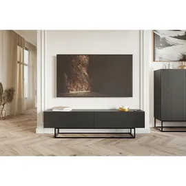 Selsey Veldio TV-Lowboard 175 x 46,5 x 31,6 cm Schwarz Metall