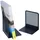 Wedo 651201 Buchstützen Office (2er Set, Drahtmetall) schwarz