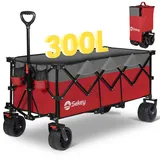 300L Bollerwagen Faltbar Outdoor Heavy Duty Faltbarer Bollerwagen Alle Gelände