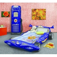 JVmoebel Kinderbett, BETT MIT MATRATZE AUTOBETT KINDERZIMMER FARBAUSWAHL RENNWAGEN blau