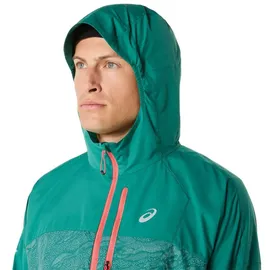 Asics Fujitrail Packable Jacke Herren Rainy Lake/Birch XL