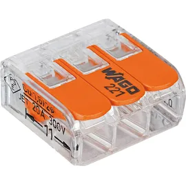 HEIDEMANN Wago-COMPACT-Klemme 3x0,2-4qmm transparent