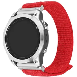 FIXED Nylon Sporty Strap für die Garmin QuickFit 22 mm rot