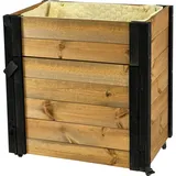 dobar Rollbarer Gartenschrank mit Pflanzkasten Braun/Grau FSC®