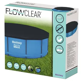 BESTWAY Flowclear Pool-Abdeckplane grau 366 cm