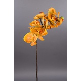 Orchideenzweig Real Touch 72cm CG Kunstblumen künstliche Orchidee Orchideen Blumen Seidenblumen ... (Gelb)