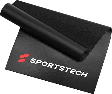 Sportstech Bodenschutzmatte mittelgroß BM186, für Sportgeräte, Laufbänder, Speedbikes, Ergometer, Ausdauertraining, Krafttraining, 1700x800x6 mm
