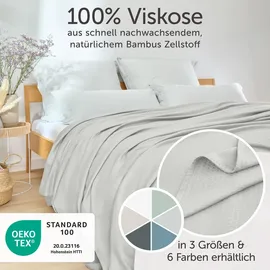 Blumtal Kühldecke, Hellgrau, Textil, 200x230 cm, Oeko-Tex® Standard 100, Wohntextilien, Decken, Kuscheldecken
