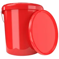 FixedByU - Eimer mit Deckel Kunststoff Leereimer Griff 15,9l