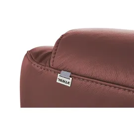 Hukla Fernsehsessel Dean Leder 70 x 109 x 88 cm Rot elektrisch mit Rollen