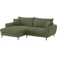 Mr. Couch Ecksofa MR. COUCH "Blackburn II L-Form", grün (stripes 8641 grün), B:246cm H:71cm T:170cm, Stripes (92% Polyester / 8% Nylon), Sofas, Ecksofa, Wahlweise mit Kaltschaumpolsterung bis 140 kg belastbar