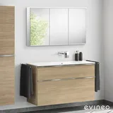 Duravit ME by Starck Waschtisch, evineo ineo4 Unterschrank B: 123 cm, mit Griff, mit Spiegelschrank,, 23361232601+BE0268OA+BEA004MI,