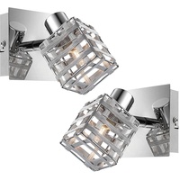 ETC Shop Wandleuchte Wandlampe schwenkbar silber Wandstrahler Innen Strahler,