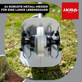 IKRA IAMH 20 Akku-Motorhacke, Arbeitsbreite 19cm, Arbeitstiefe bis 15,5cm, Laufzeit max. 30 Minuten, inkl. Akku & Ladegerät