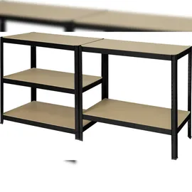 TOOLCRAFT KCT20CP Schwerlastregal 175 kg (B x H x T) 900 x 1800 x 400 mm Metall, Hartfaser Anthrazit/Schwarz Hartfaserplatte