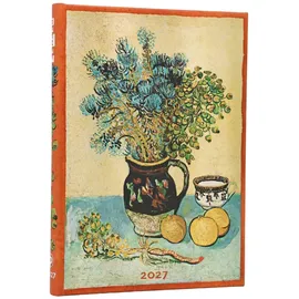 paperblanks ltd. 12-Monatskalender Van Goghs Stillleben Midi Horizontal 2027 Buch