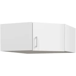 Schrankaufsatz FORTE, weiß, B:89,5cm H:38,1cm T:89,4cm, Spanplatte, Möbelaufsätze, Eckschrankaufsatz, Stauraum, optimale Raumnutzung