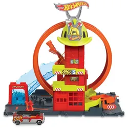 Hot Wheels Spielzeug-Auto City Super Fire Station weiß