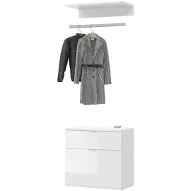 inn.furn Garderobenset 61 cm Weiß