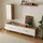 stilvora Wohnwand, Weiß, Natur, Holz, 4 Fächer, Rechteckig,Rechteckig, Rundrohr, 170x100x40 cm, Wohnzimmer, Wohnwände, Anbauwände