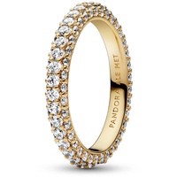 Pandora 162627C01 Damen-Ring Zeitloses Pavé Goldfarben, 54/17,2