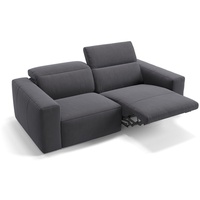 Sofanella 2-Sitzer Stoff Lenola, Relaxsofa, Designsofa, Designer Couch, Italienisches Sofa, 2er Sofa grau