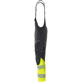 Mascot Latzhose Knietaschen, Stretch-Einsätze Latzhose 82C62 schwarzblau/hi-vis gelb