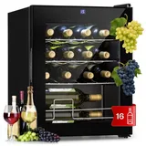 Klarstein Shiraz 16 Uno Weinkühlschrank 42l Touch-Bedienfeld 131W 5-18°C Schwarz