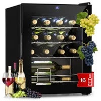 Klarstein Shiraz 16 Uno Weinkühlschrank 42l Touch-Bedienfeld 131W 5-18°C Schwarz