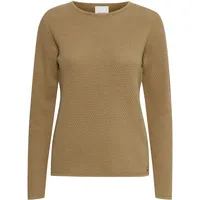 Oxmo Strickpullover OXHelen", 21900016-ME moderner Perlstrick-Pullover in braun |