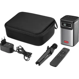 BLITZWOLF BW-VT2 PRO MAX 3D 4K Bluetooth WiFi 8000mAh Mini Projector - Gray / Silver