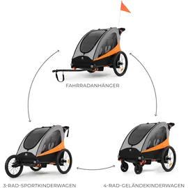 Kinderkraft Nava Kinderanhänger orange