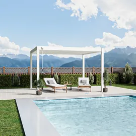 pergoline Pavillon 3 x 4 m inkl. 4 Seitenteile Weiß