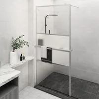 VidaXL Duschwand mit Ablage für Walk-In-Dusche Chrom 80x195 cm