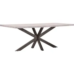 Esstisch GUTMANN FACTORY, weiß (weiß vintage, antik finish, weiß vintage), B:200cm H:77cm T:100cm, Tische