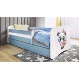 Sellbee Kinderbett Panda 80 x 160 cm MDF blau